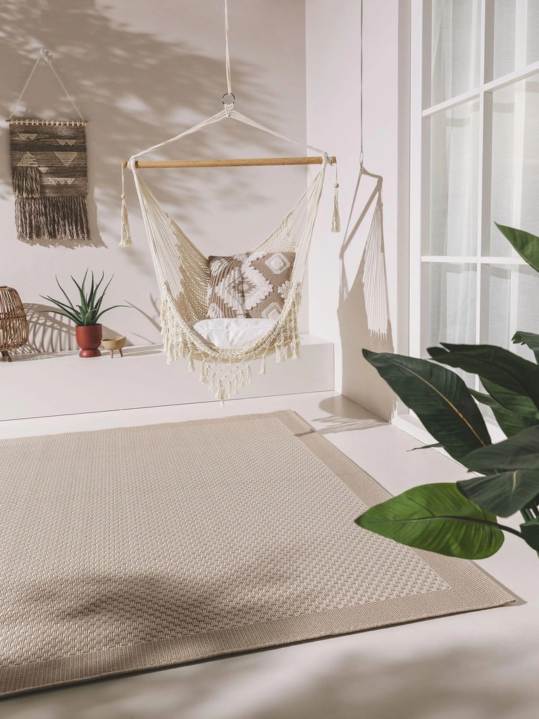 benuta Nest Tappeto per interno ed esterno Naoto Bianco 120x170 cm - Tappeto outdoor per balcone, terrazzo e giardino