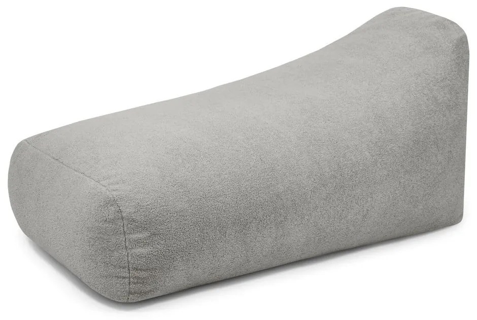 Puof a sacco grigio chiaro con rivestimento in bouclé Snug Long 140 – SLOWDOWN