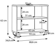 Mobile da bagno VENOM verde/rovere artisan
