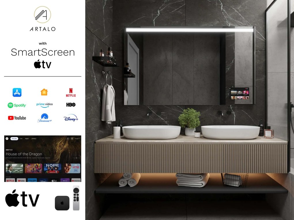 Specchio con LED illuminazione M12 premium