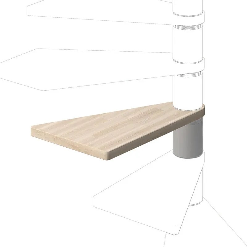 Gradino Nara in legno grigio faggio L 890 mm H 230 mm