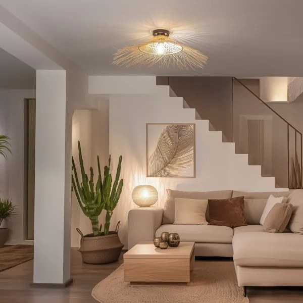 Brilagi - Lampadario LED da soffitto a montaggio superficiale CERIA BOHO 1xE27/40W/230V Ø 70 cm bambù