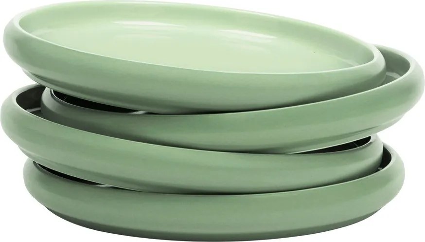 Set di piatti verdi in gres 4 pz ø 22 cm Aura Rondo – Bonami Selection