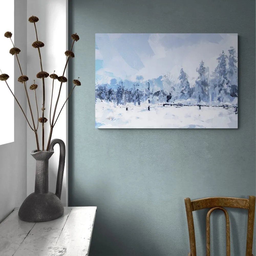 Quadro su tela – Neve nel bosco