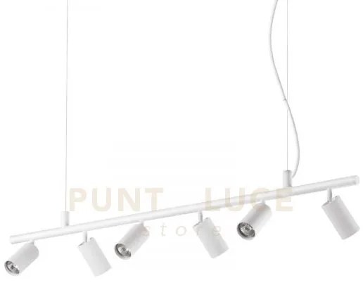 Dynamite sospensione con 6 faretti orientabili tondi attacco gu10 l...