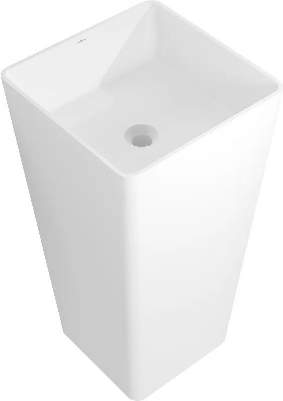 Mexen Adora lavabo freestanding in conglomerato 45 x 45 cm, bianco opaco - 26564500