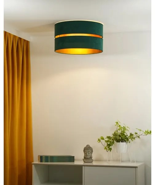 Duolla - Plafoniera DUO 1xE27/40W/230V diametro 40 cm verde/oro