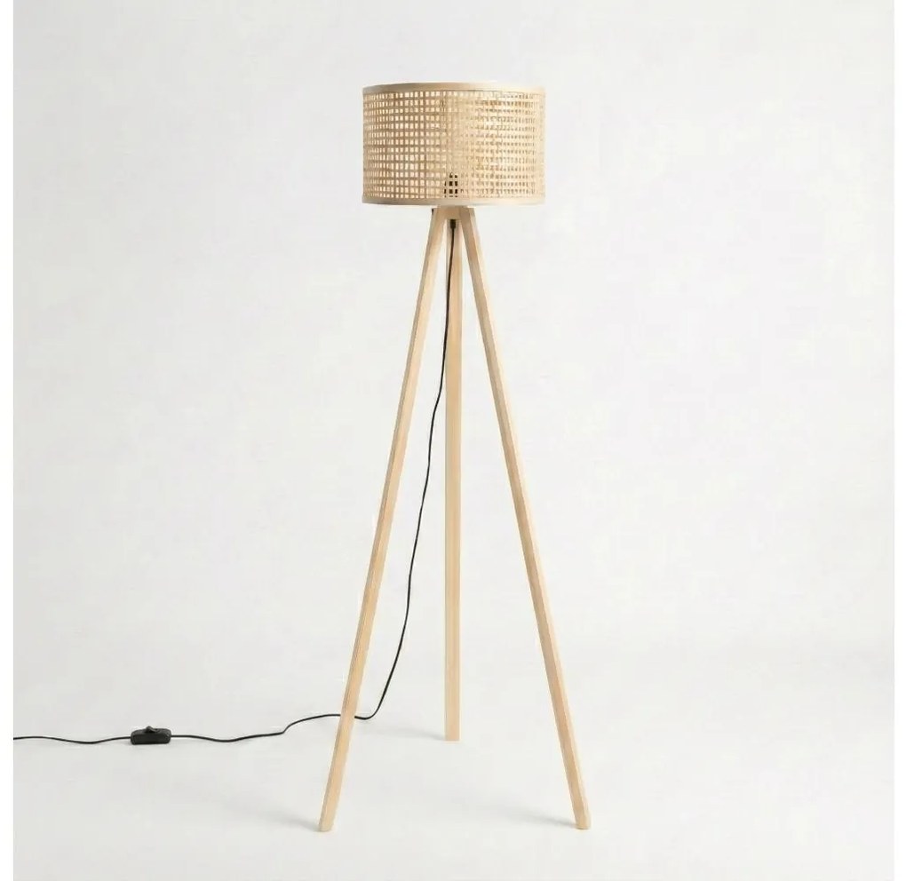 Brilagi - Lampada da terra LED CERIA 1xE27/60W/230V Ø 25 cm beige