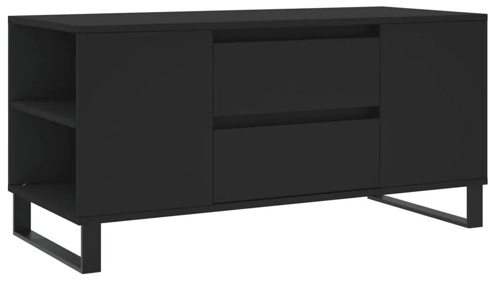 Tavolino da salotto nero 102x44,5x50 cm in legno multistrato
