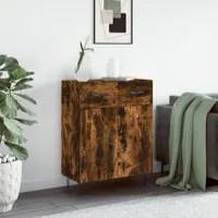 Credenza Rovere Fumo 69,5x34x90 cm in Legno Multistrato 827977