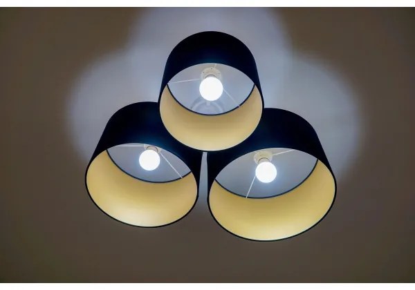 Duolla - Plafoniera ROLLER TRIO 3xE27/60W/230V blu