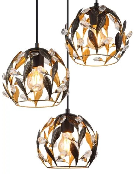 Globo 15759-3HR - Lampadario a sospensione con filo MIKA 3xE27/40W/230V diametro 41 cm