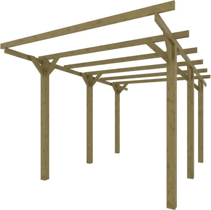 Carport in legno Rhyno L 304  x P 503  x H 265