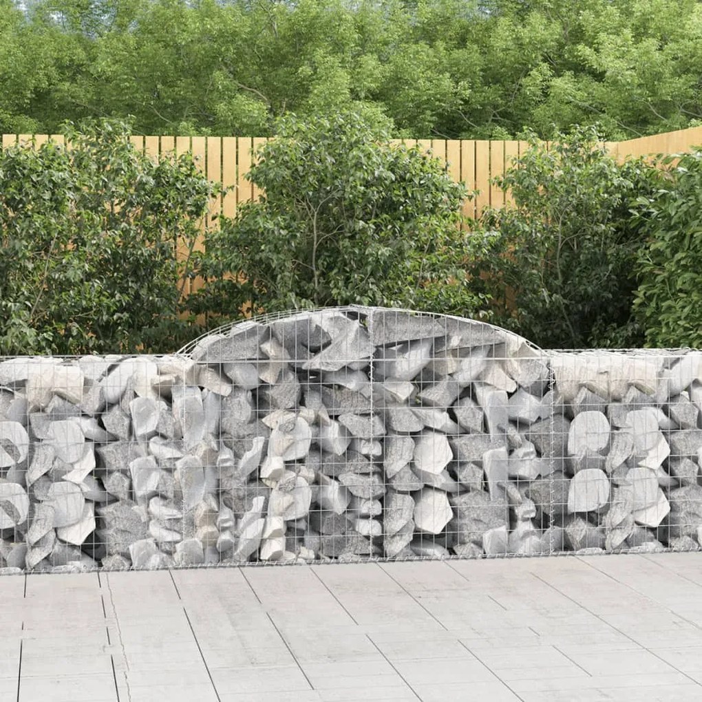 Cesto Gabbione Ad Arco 300x50x80/100 Cm Ferro Zincato /