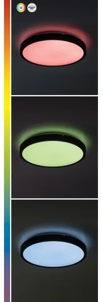Rabalux 71441-LED RGB ALENZO 36W/230V IP44 Wi-Fi nero plafoniera bagno