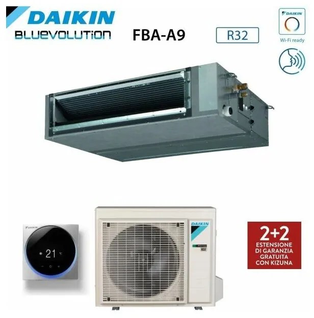 Climatizzatore Condizionatore Daikin Bluevolution Canalizzato Media Prevalenza 12000 Btu FBA35A Monofase R-32 Wi-Fi Optional - Garanzia Italiana