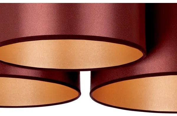 Duolla - Lampadario a plafone ROLLER TRIO SHINY 3xE27/15W/230V rame/oro