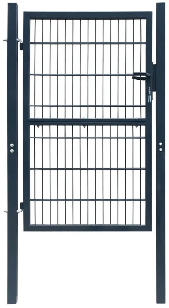 Cancello Per Recinzione İn Acciaio 106x248 Cm Antracite /