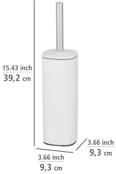 WENKO 24776100 - Scopino WC ALASSIO 9,3x39,2 cm acciaio inox/bianco