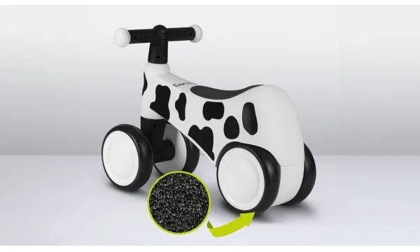 Lionelo - Bici a spinta SAMMY nero/bianco