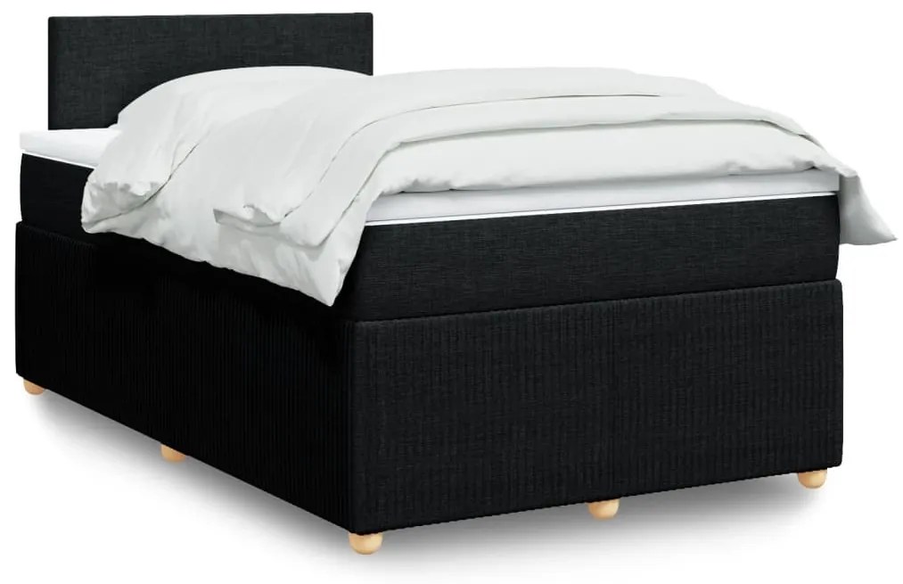 Giroletto A Molle Con Materasso Nero 120x190 Cm İn Tessuto /