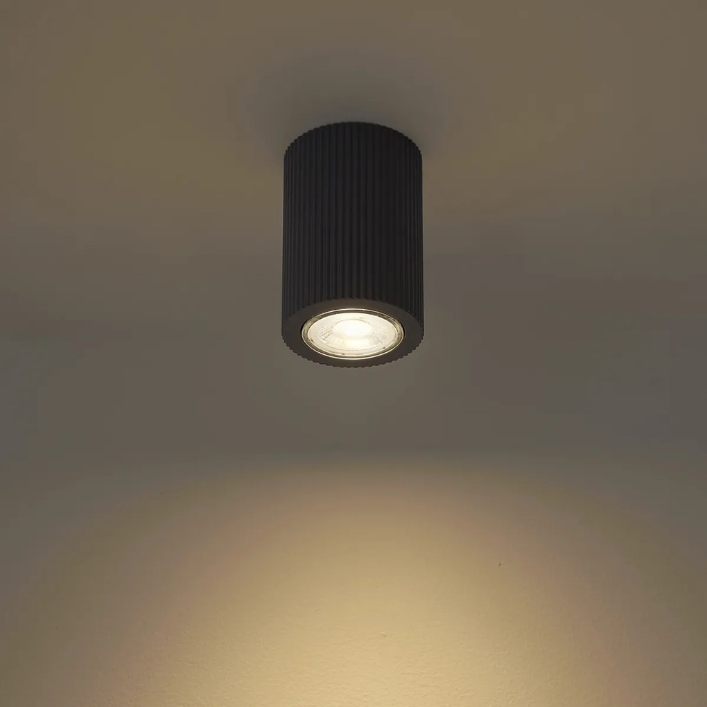 Set di 4 faretti da soffitto moderni neri - Sprawl