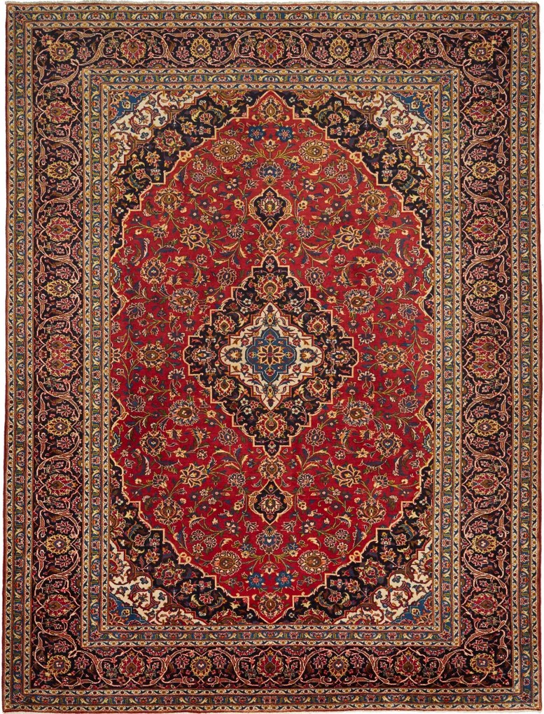 Kashan Tappeto persiano 250 x 330 Rosso (Iran) Annodato A Mano