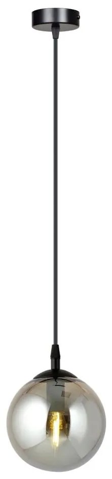 Lampadario a sospensione con filo COSMO 1xE14/10W/230V diametro 14 cm nero/grigio