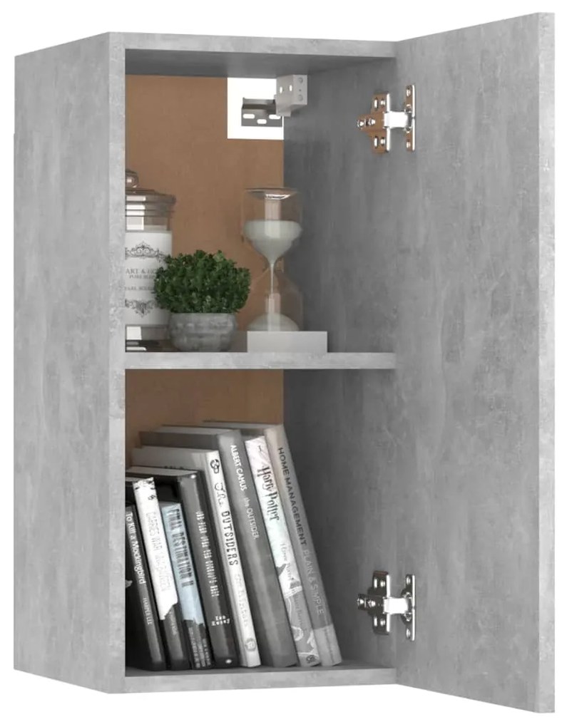Set di mobili porta tv 3 pz grigio cemento in legno multistrato