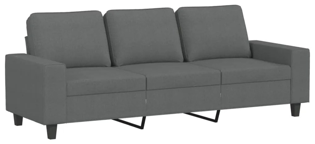 Set di divani 2 pz grigio scuro in tessuto
