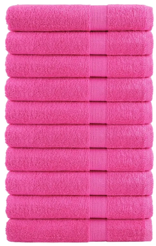 Asciugamani Solund 10 Pz Rosa 100x200 Cm 600 G/m² /