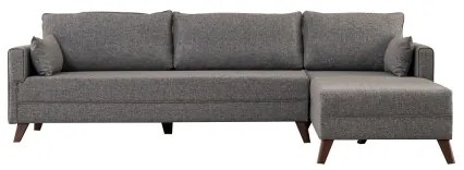 Divano angolare a L KORFU grigio destro