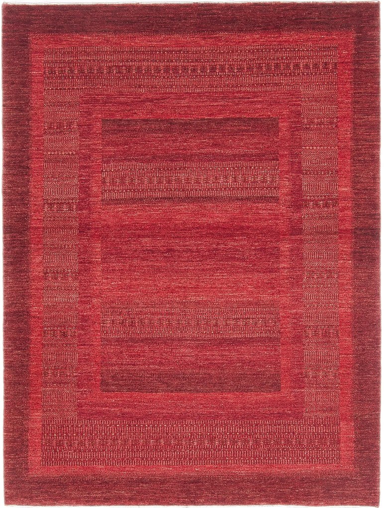 Loribaft Tappeto 160 x 210 Rosso (Iran) Annodato A Mano