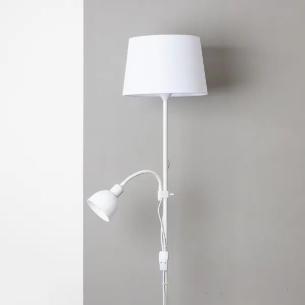 Brilagi - Lampada da terra CERIA 1xE27/100W/230V + 1xE14/25W bianca