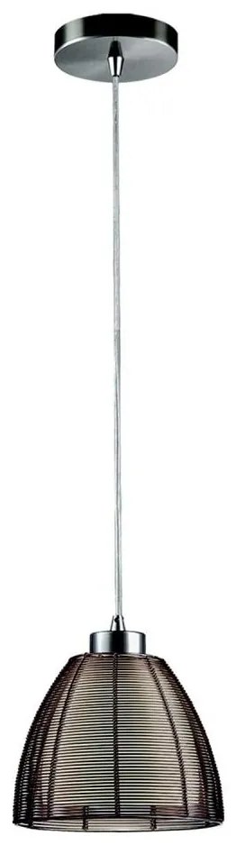 Searchlight 20033 - Lampadario a sospensione con filo 1xE27/60W/230V diametro 19 cm marrone