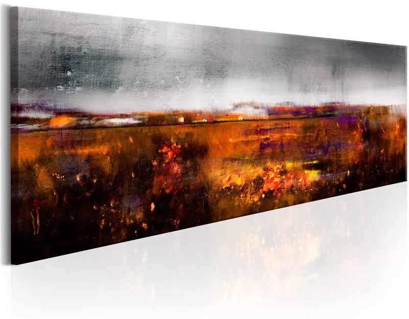 Quadro Autumn Field  Colore Nero, Dimensioni e Misure 135x45