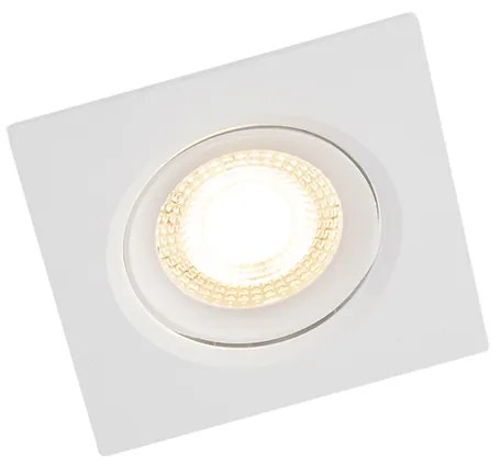 Set di 3 faretti da incasso bianchi con LED dimmerabile a 3 livelli - Miu