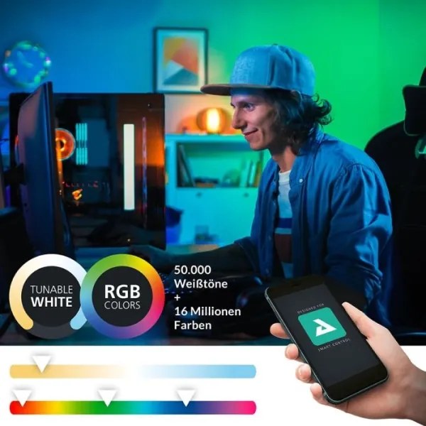 Eglo 900019 - LED RGBW Illuminazione specchio bagno dimmerabile 15,6W/230V IP44