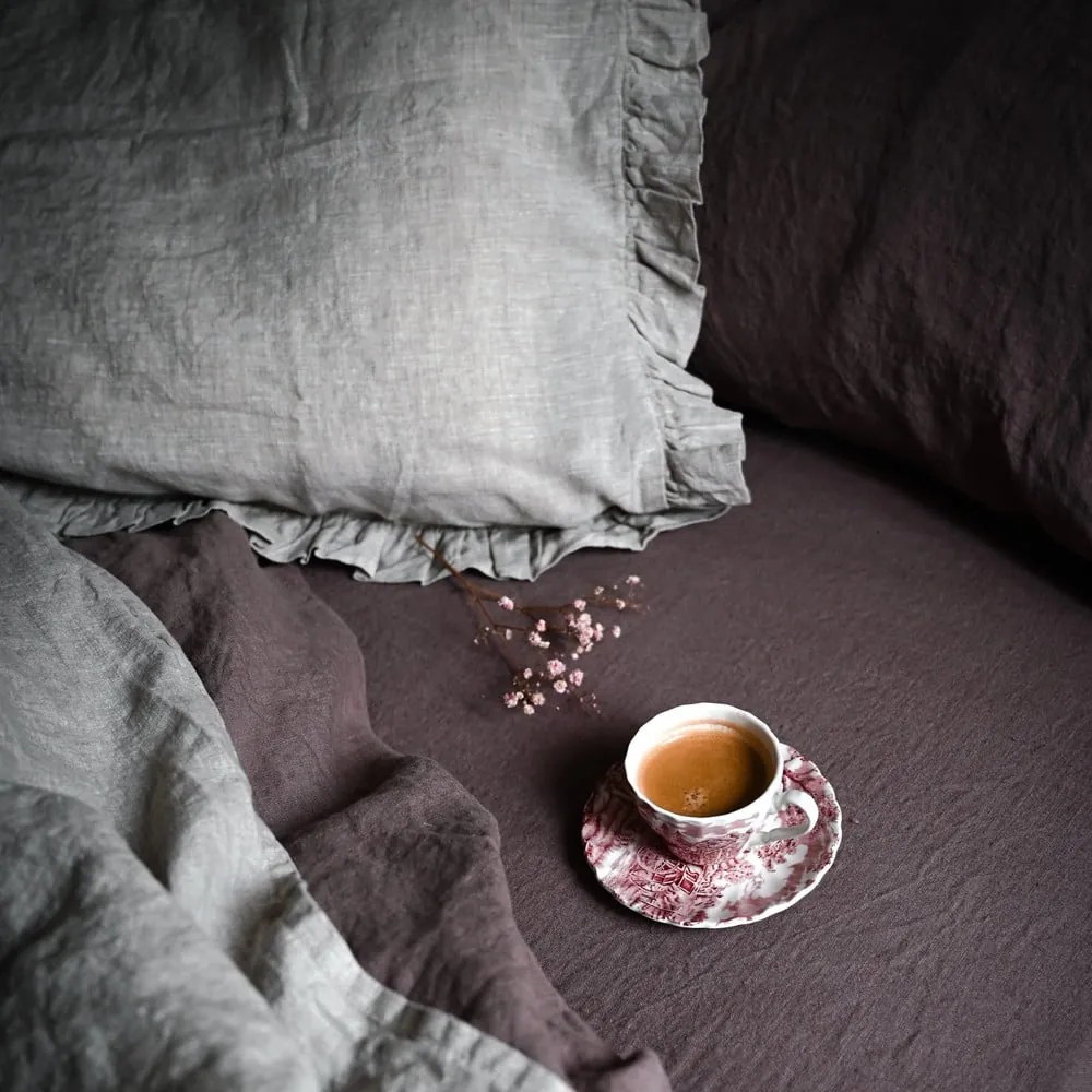 Lenzuolo di lino rosa 260x180 cm Ashes of Roses - Linen Tales