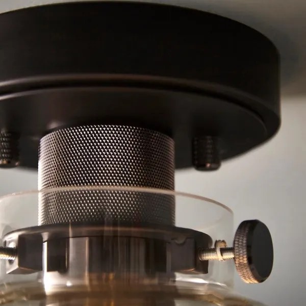 Endon 99106 - Plafoniera URBAN 1xE27/10W/230V nero/limpido