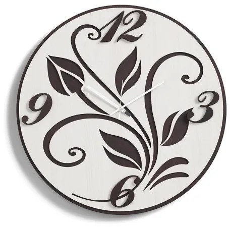 Orologio rotondo moderno D50 FIORE in legno laminato RSN