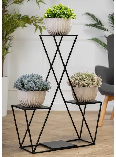 Portafiori 95x78 cm nero