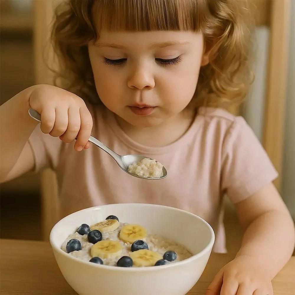 Posate per bambini in acciaio inox argento 3 pezzi - Orion