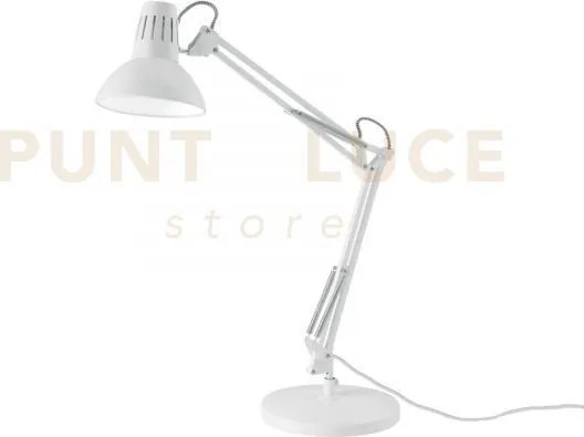 Lampada da scrivania artifex bianca 1 luce attacco e27 23x23x73,8cm...