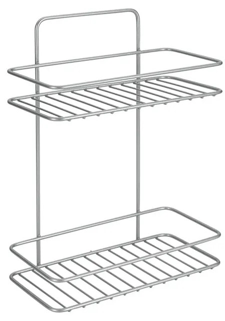 Mensola da bagno angolare a parete con due piani Rif. - Metaltex