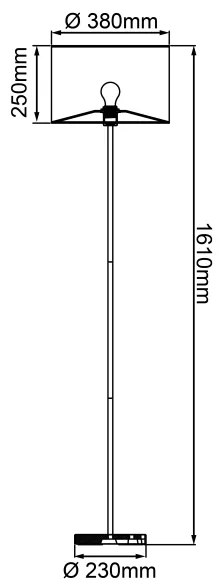 Brilliant - Lampada da terra WIMEA 1xE27/52W/230V nera/beige