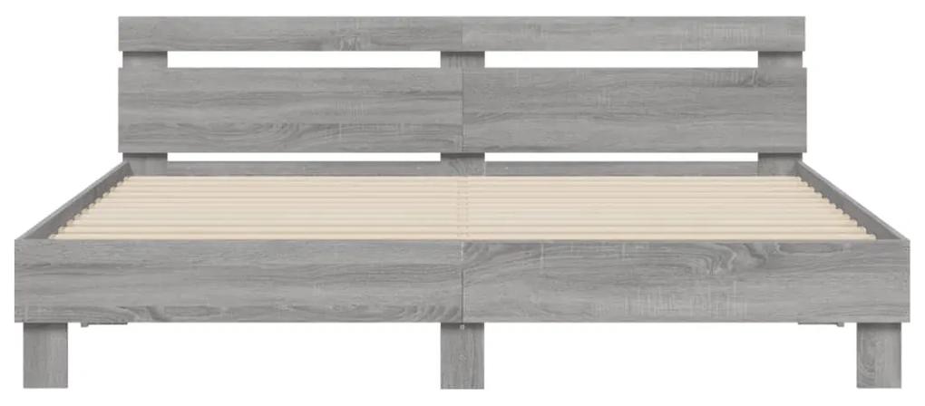 Giroletto testiera grigio sonoma 200x200 cm legno multistrato