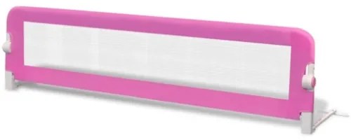 Sponde Letto per la Sicurezza dei Bambini 2 pz Rosa 150x42 cm