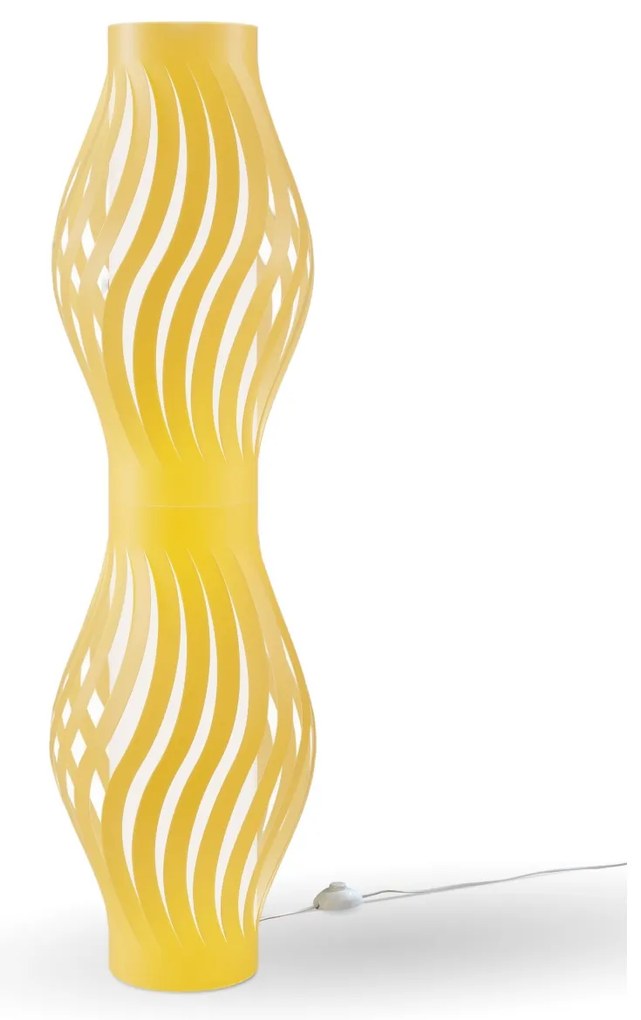 Piantana Moderna Helios Polilux ® Ocra Pastello 2 Luci E27 H123Cm