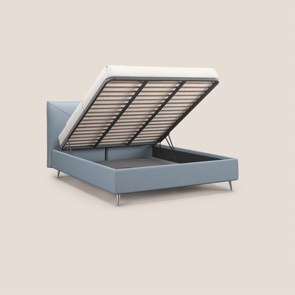 Adone letto imbottito contenitore a doppia pannellatura in bouclet impermeabile T07 carta da zucchero